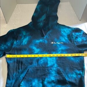 Champion Blue Oversized Hoodie Sweatshirt